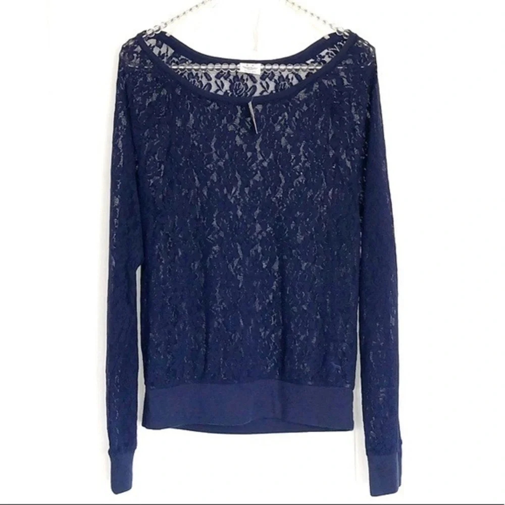 PINK VICTORIAS SECRET LACE PULLOVER TOP XS
